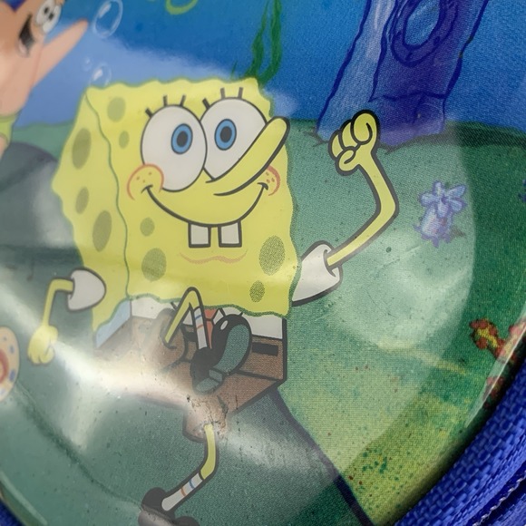 Vintage Y2k Spongebob SquarePants Round CD Disc Case Holder  Zipped Storage - Picture 3 of 14